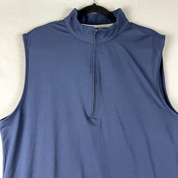 Straight Down Cypress Vest Mens XL Blue Golf Performance Sleeveless Soft Casual - Picture 2 of 13